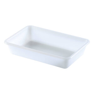 1085.jpg Bandeja de Plástico | Barreño de Plástico Rectangular | Bandeja de Almacenamiento | Color Blanco Pack de 3 Unidades y 6 unidades