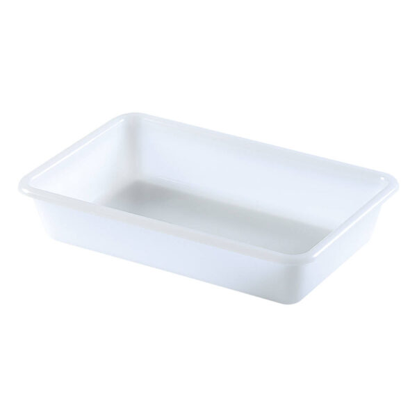 1085.jpg Bandeja de Plástico | Barreño de Plástico Rectangular | Bandeja de Almacenamiento | Color Blanco Pack de 3 Unidades y 6 unidades
