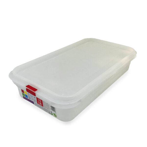 Tupper de plástico hermético rectangular. Tartera para comida reutilizable con tapa, apto para microondas, lavavajillas y congelador | Medidas: 325x176x65 2,8L Pack de 3 y 6 unidades |