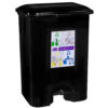 3150.jpg Cubo de Basura con Pedal | Capacidad de 80 litros | Cubo Reciclaje | Cubo de Basura Orgánico Cocina | 1 unidad Piezas Extraíbles | Limpieza Fácil | con ruedas |