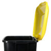 3154_cubo_basura_pedal_plastico_amarillo_general_5.jpg Cubo de Basura con Pedal | Capacidad de 80 litros | Cubo Reciclaje | Cubo de Basura Orgánico Cocina | 1 unidad Piezas Extraíbles | Limpieza Fácil | con ruedas |