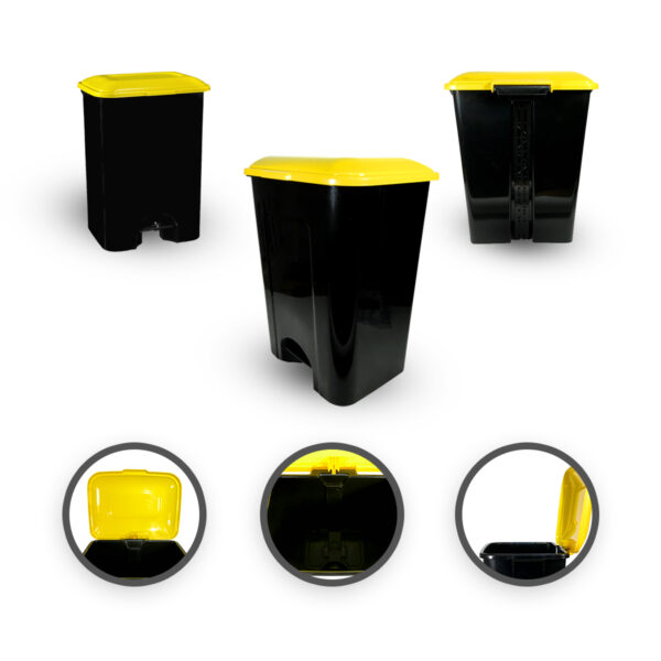 3154_cubo_basura_pedal_reciclaje_plastico_general_1-copia.jpg Cubo de Basura con Pedal | Capacidad de 80 litros | Cubo Reciclaje | Cubo de Basura Orgánico Cocina | 1 unidad Piezas Extraíbles | Limpieza Fácil | con ruedas |