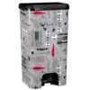 COM-FORT HOUSE | Cubo de Basura con Pedal | Capacidad de 37 litros | Cubo Reciclaje | Color Metalizado Cocina | Cubo de Basura Orgánico Cocina | 1 unidad | Piezas Extraíbles | Limpieza Fácil
