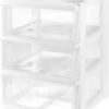 Cajonera de Plástico Apilable para Almacenaje - Big - Blanco - 3 y 4 cajones