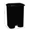 COM-FORT HOUSE | Cubo de Basura con Pedal | Capacidad de 80 litros | Cubo Reciclaje | Color Negro | Cubo de Basura Orgánico Cocina | Lote 4 unidades | Piezas Extraíbles | Limpieza Fácil | con ruedas
