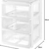Cajonera de Plástico Apilable para Almacenaje - Big - Blanco - 3 y 4 cajones