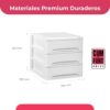 51HOzK3e6KL._AC_SL1500_.jpg COM-FORT HOUSE | Cajonera Apilable de Plástico | Modelo Lineas | Color Blanco| Modelo de 3 Cajones | Cajones de Almacenamiento Modular