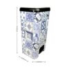 COM-FORT HOUSE | Cubo de Basura con Pedal | Capacidad de 37 litros | Cubo Reciclaje | Color Negro Metalizado | Cubo de Basura Orgánico Cocina | 1 unidad | Piezas Extraíbles | Limpieza Fácil |