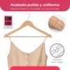COM-FORT HOUSE | Perchas de Madera | Color Natural | Diseño Elegante | Madera Maciza | Perchas con Garra | para Trajes | Pack de 40 Unidades | Gancho de Acero Inoxidable Giratorio |