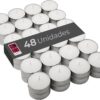 61KHTgBxmlL._AC_SL1500_.jpg COM-FORT HOUSE- Velas Blancas | Pack velas de 48 Unidades | Velas de Té Calientaplatos | Tealight | 9 Horas de Duración | Velas Decorativas Sin Perfume |