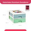 61LS5GMWJHL._AC_SL1500_.jpg COM-FORT HOUSE | Cajonera Apilable de Plástico | Modelo Multicolor | Color Blanco | Modelo de 2 Cajones | Cajones de Almacenamiento Modular