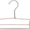 COM-FORT HOUSE Percha de Aluminio con Pinzas para Falda, Color Dorado. Pack de 8 y 14 Und. Perchas de Metal de 32 cm, Inoxidable y Resistentes. 14 Und.