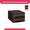 61at7-4u9wL._AC_SL1500_.jpg COM-FORT HOUSE | Cajonera Apilable de Plástico | Modelo Bambu | Color Wengue| Modelo de 2 Cajones | Cajones de Almacenamiento Modular