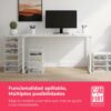 COM-FORT HOUSE | Cajonera Apilable de Plástico | Modelo Transparente | Color Blanco | Modelo de 3 Cajones | Cajones de Almacenamiento Modular