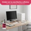 61yLpKYODPL._AC_SL1500_.jpg COM-FORT HOUSE | Cajonera Apilable de Plástico | Modelo Lineas | Color Blanco| Modelo de 4 Cajones | Cajones de Almacenamiento Modular