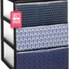 710fPgmWCvL._AC_SL1500_.jpg COM-FORT HOUSE | Cajonera Apilable de Plástico | Modelo Iris | Diseño Mosaico | Modelo de 3 Cajones | Cajones de Almacenamiento Modular