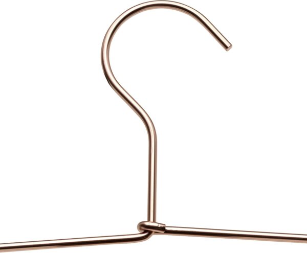 COM-FORT HOUSE Percha de Aluminio con Pinzas para Falda, Color Dorado. Pack de 8 y 14 Und. Perchas de Metal de 32 cm, Inoxidable y Resistentes. 14 Und.