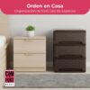 713T1CRhGkL._AC_SL1500_.jpg COM-FORT HOUSE | Cajonera Apilable de Plástico | Modelo Bambu | Color Wengue | Modelo de 3 Cajones | Cajones de Almacenamiento Modular