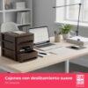 716t2vVMDZL._AC_SL1500_.jpg COM-FORT HOUSE | Cajonera Apilable de Plástico | Modelo Bambú | Color Wengue| Modelo de 3 Cajones | Cajones de Almacenamiento Modular
