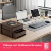 717C1ROUNWL._AC_SL1500_.jpg COM-FORT HOUSE | Cajonera Apilable de Plástico | Modelo Bambu | Color Wengue| Modelo de 2 Cajones | Cajones de Almacenamiento Modular