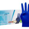 718yxUCDedL._SL1500_.jpg COM-FORT HOUSE - Guantes nitrilo desechables - Color Azul- Colección Softskim - Guantes de Látex sin Polvo - Disponible en tallas L, 100 und