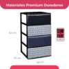 71EdL0y8hFL._AC_SL1500_.jpg COM-FORT HOUSE | Cajonera Apilable de Plástico | Modelo Iris | Diseño Mosaico | Modelo de 4 Cajones | Cajones de Almacenamiento Modular