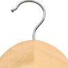 COM-FORT HOUSE | Percha de Madera Maciza | Color Blanco, Natural | Percha de Madera Maciza con Pinzas | Gancho Giratorio | Ideal para Faldas Pantalones y Vaqueros
