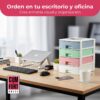COM-FORT HOUSE | Cajonera Apilable de Plástico | Modelo Multicolor | Color Blanco | Modelo de 4 Cajones | Cajones de Almacenamiento Modular