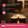 71Ox1qqWbTL._AC_SL1500_.jpg COM-FORT HOUSE- Velas Blancas | Pack velas de 144 Unidades | Velas de Té Calientaplatos | Tealight | 9 Horas de Duración | Velas Decorativas Sin Perfume |