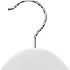71PpLWDOYEL._AC_SL1500_.jpg COM-FORT HOUSE | Percha de Madera con Pinzas de Metal | Color Blanco | Diseño Elegante | Gancho de Acero Inoxidable Giratorio | Pack de 25 Unidades de 45cm | Muescas para Tirantes |