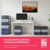 71PrPkfNXrL._AC_SL1500_.jpg COM-FORT HOUSE | Cajonera Apilable de Plástico | Modelo Iris | Diseño Mosaico | Modelo de 3 Cajones | Cajones de Almacenamiento Modular