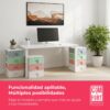 COM-FORT HOUSE | Cajonera Apilable de Plástico | Modelo Multicolor | Color Blanco | Modelo de 4 Cajones | Cajones de Almacenamiento Modular