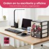 71UmjwThuZL._AC_SL1500_.jpg COM-FORT HOUSE | Cajonera Apilable de Plástico | Modelo Moto | Color Negro| Modelo de 4 Cajones | Cajones de Almacenamiento Modular