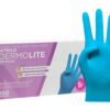 71aaWrnSzzL._SL1500_.jpg COM-FORT HOUSE - Guantes nitrilo desechables - Color Azul- Colección Dermolite - Guantes de Látex sin Polvo - Disponible en tallas S, 100und