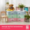 COM-FORT HOUSE | Cajonera Apilable de Plástico | Modelo Multicolor | Color Blanco | Modelo de 3 Cajones | Cajones de Almacenamiento Modular