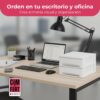 71f22qvdllL._AC_SL1500_.jpg COM-FORT HOUSE | Cajonera Apilable de Plástico | Modelo Lineas | Color Blanco| Modelo de 2 Cajones | Cajones de Almacenamiento Modular