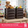 71fpyfAGJWL._AC_SL1500_.jpg COM-FORT HOUSE | Cajonera Apilable de Plástico | Modelo Bambú | Color Wengue | Modelo de 4 Cajones | Cajones de Almacenamiento Modular