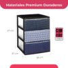 71fujUC5csL._AC_SL1500_.jpg COM-FORT HOUSE | Cajonera Apilable de Plástico | Modelo Iris | Diseño Mosaico | Modelo de 3 Cajones | Cajones de Almacenamiento Modular