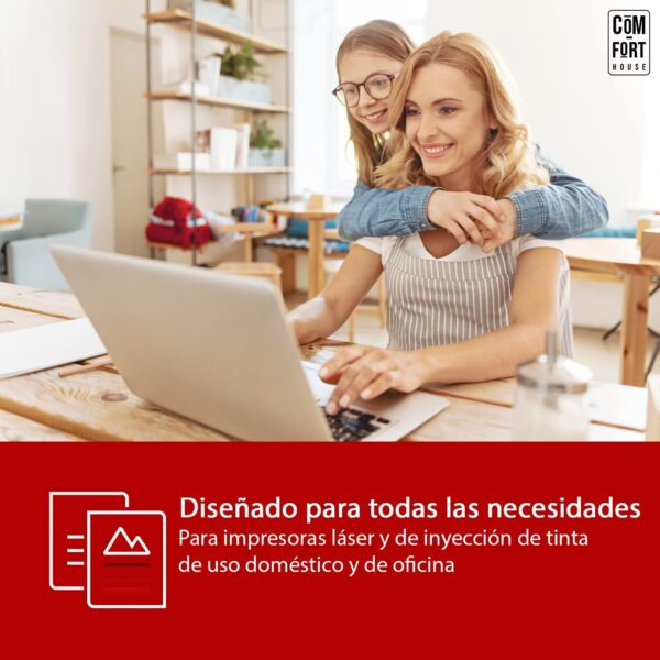 Folios Marca Smart Copy | Caja 500 Folios | DIN A4 y 80 grs | Paquetes para Oficina, Hogar | Folios para Impresoras Láser y de Inyección-Fotocopiadora-Fax | Pack de 15 Paquetes