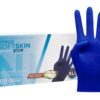 COM-FORT HOUSE - Guantes nitrilo desechables - Color Azul- Colección Softskim - Guantes de Látex sin Polvo - Disponible en tallas XL100und