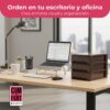 71r5lfxdPNL._AC_SL1500_.jpg COM-FORT HOUSE | Cajonera Apilable de Plástico | Modelo Bambú | Color Wengue| Modelo de 3 Cajones | Cajones de Almacenamiento Modular