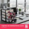 71s8wNQR0cL._AC_SL1500_.jpg COM-FORT HOUSE | Cajonera Apilable de Plástico | Modelo Moto | Color Negro| Modelo de 4 Cajones | Cajones de Almacenamiento Modular