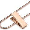 COM-FORT HOUSE Percha de Aluminio con Pinzas para Falda, Color Dorado. Pack de 8 y 14 Und. Perchas de Metal de 32 cm, Inoxidable y Resistentes. 14 Und.