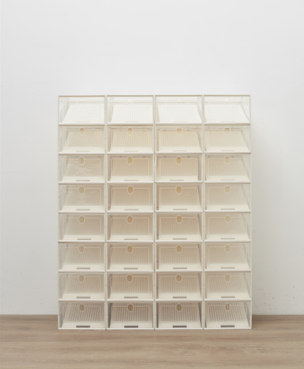 Caja para Zapatos Transparente | Cajas Organizadoras | Almacenamiento de Zapatos Plegables y Apilables | Mueble Zapatero | Cajas Almacenaje Plástico Con Separador |