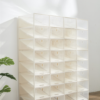Caja para Zapatos Transparente | Cajas Organizadoras | Almacenamiento de Zapatos Plegables y Apilables | Mueble Zapatero | Cajas Almacenaje Plástico Con Separador |