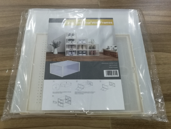 Caja para Zapatos Transparente | Cajas Organizadoras | Almacenamiento de Zapatos Plegables y Apilables | Mueble Zapatero | Cajas Almacenaje Plástico Con Separador |